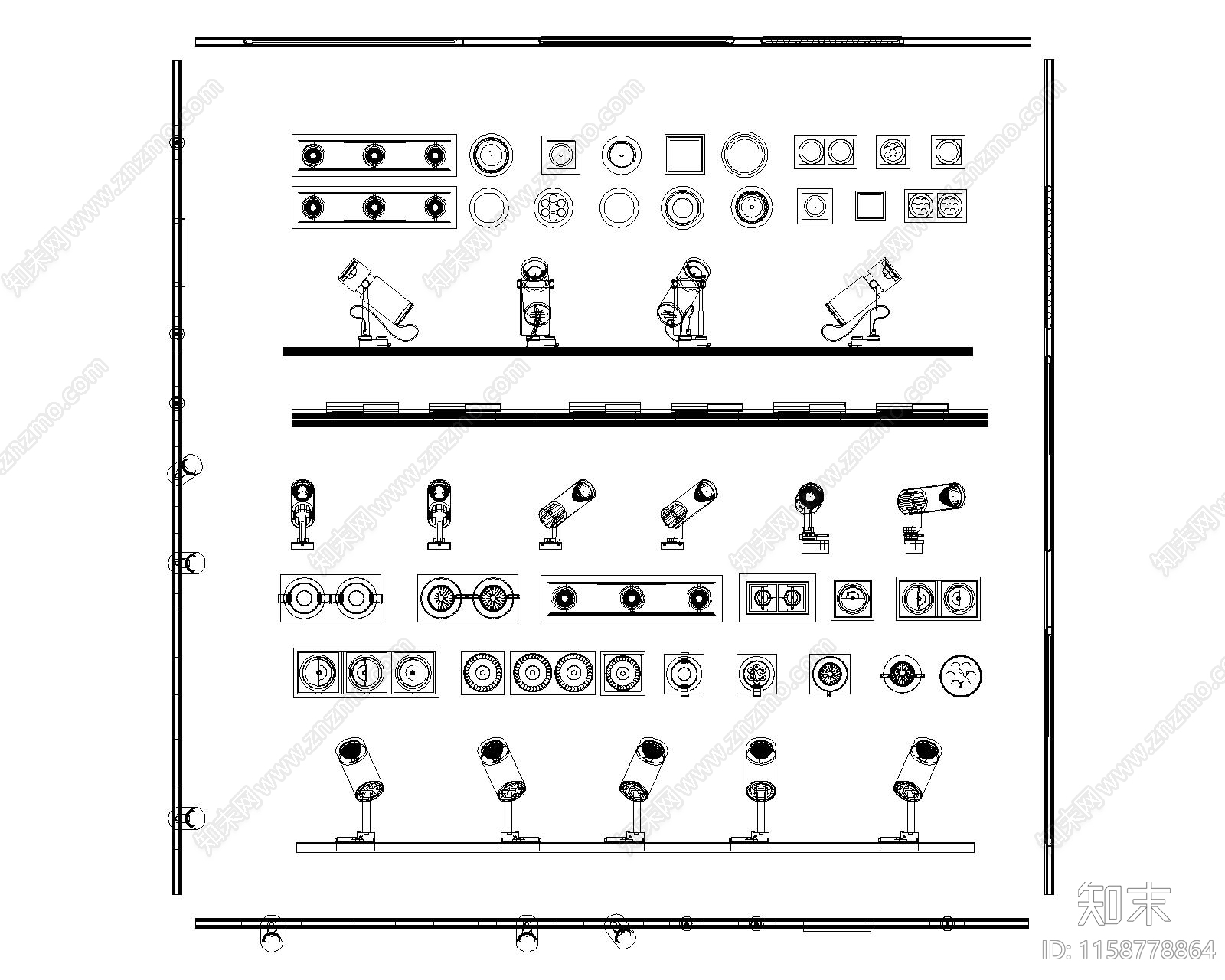 筒灯cad施工图下载【ID:1158778864】
