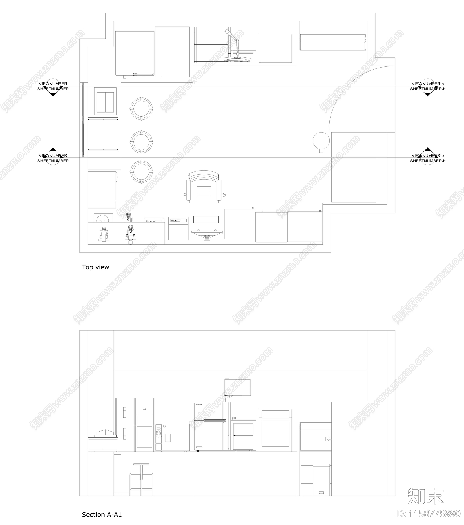 实验室家具图库cad施工图下载【ID:1158778990】