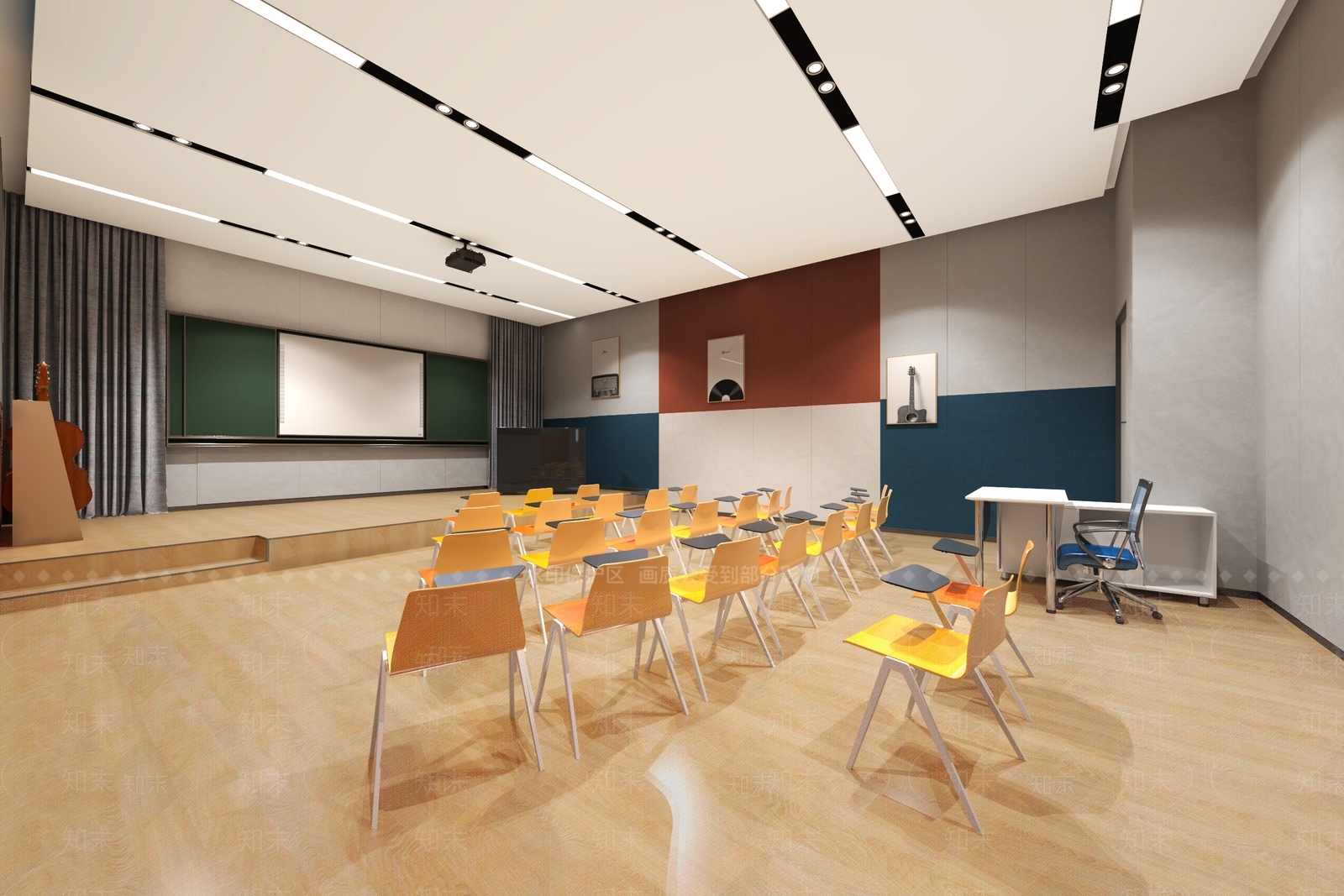教室3D模型下载【ID:1214414339】