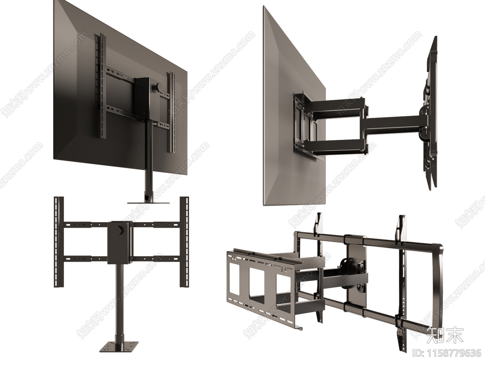 现代显示器支架臂SU模型下载【ID:1158779636】