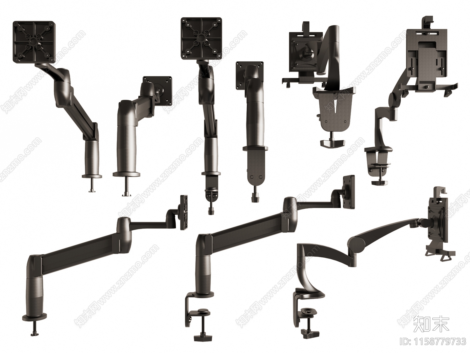 现代显示器支架臂SU模型下载【ID:1158779733】