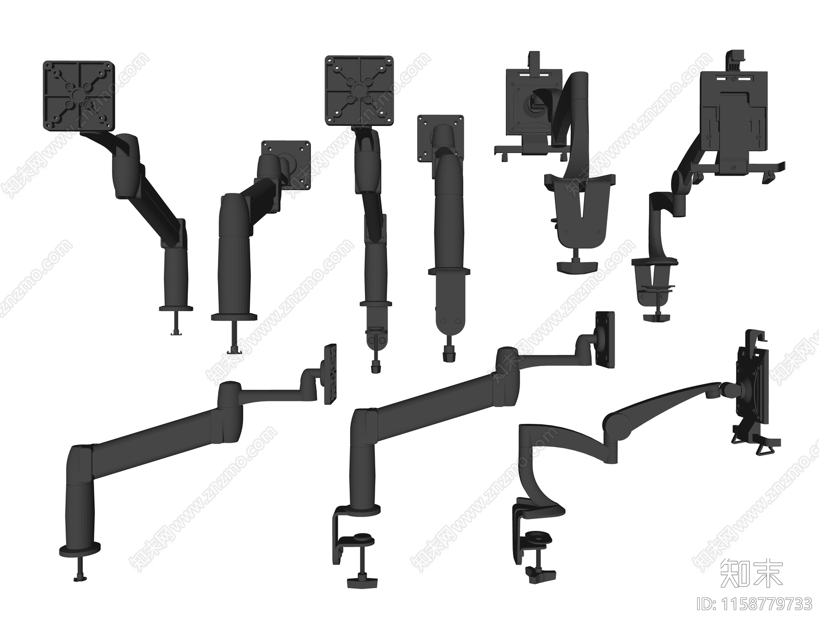 现代显示器支架臂SU模型下载【ID:1158779733】