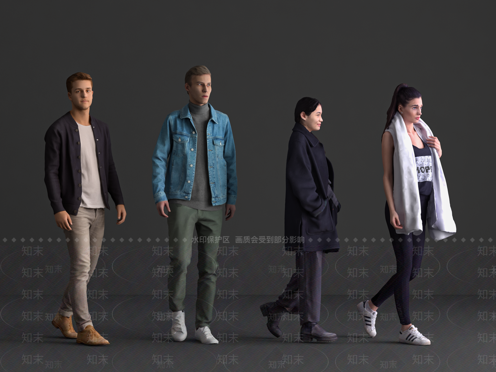 时尚男女SU模型下载【ID:1158780694】