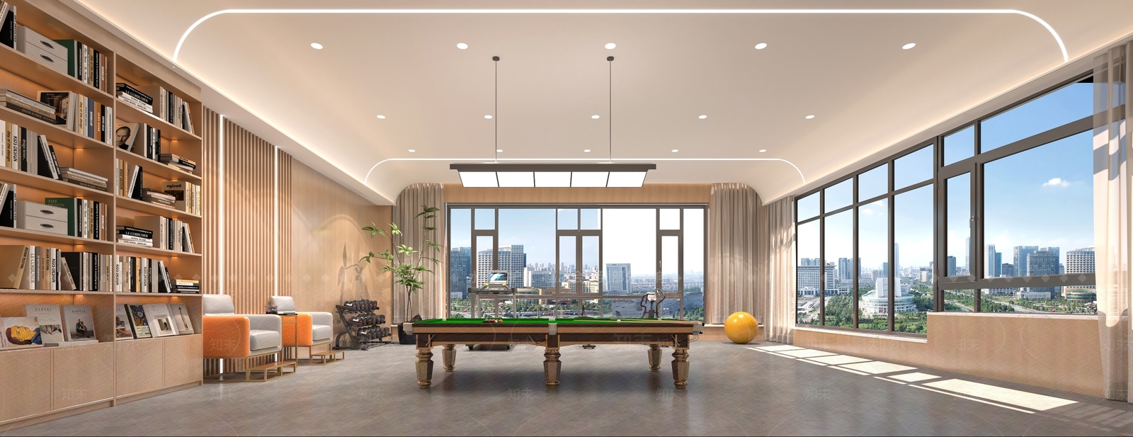 现代台球室3D模型下载【ID:1158781837】