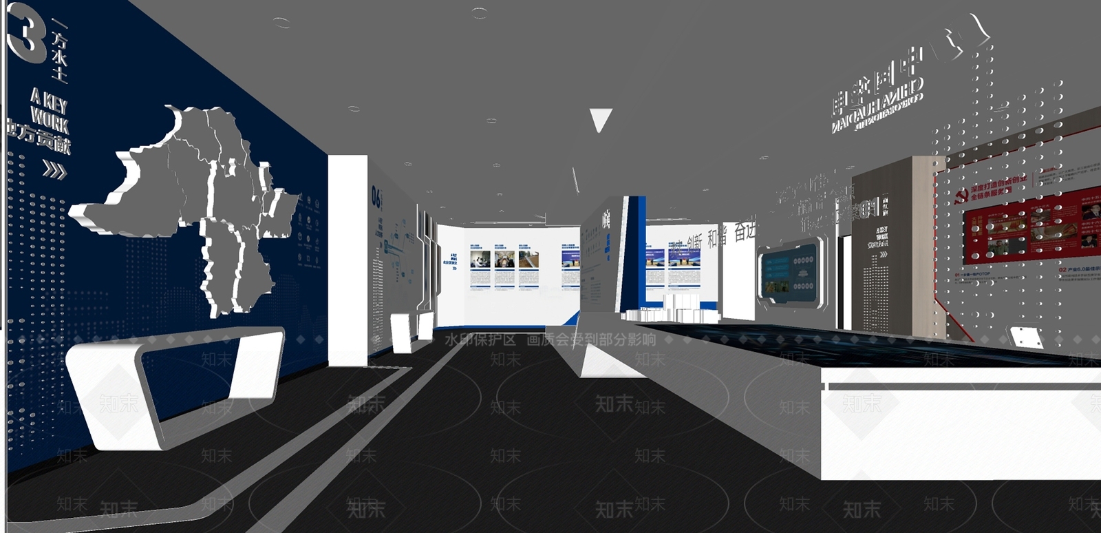 现代科技企业展厅SU模型下载【ID:1158783094】