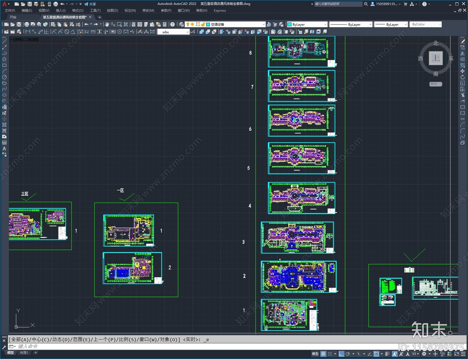 某五星级酒店通风排烟全套图施工图下载【ID:1158789375】