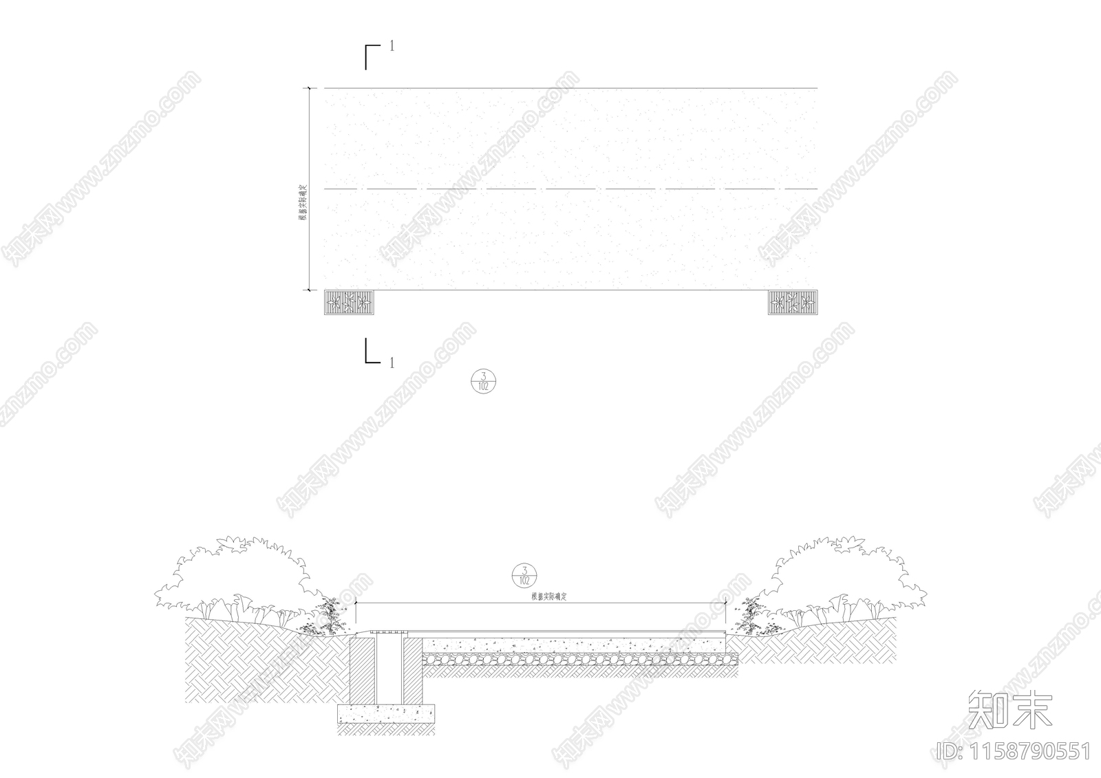现代建筑景观水景平台休闲公园详图图纸cad施工图下载【ID:1158790551】