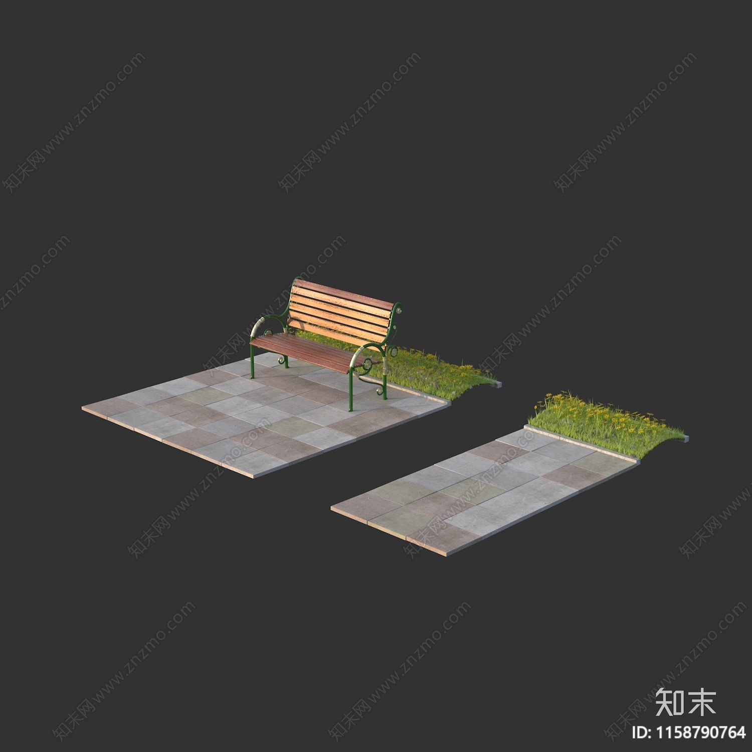 现代户外座椅3D模型下载【ID:1158790764】