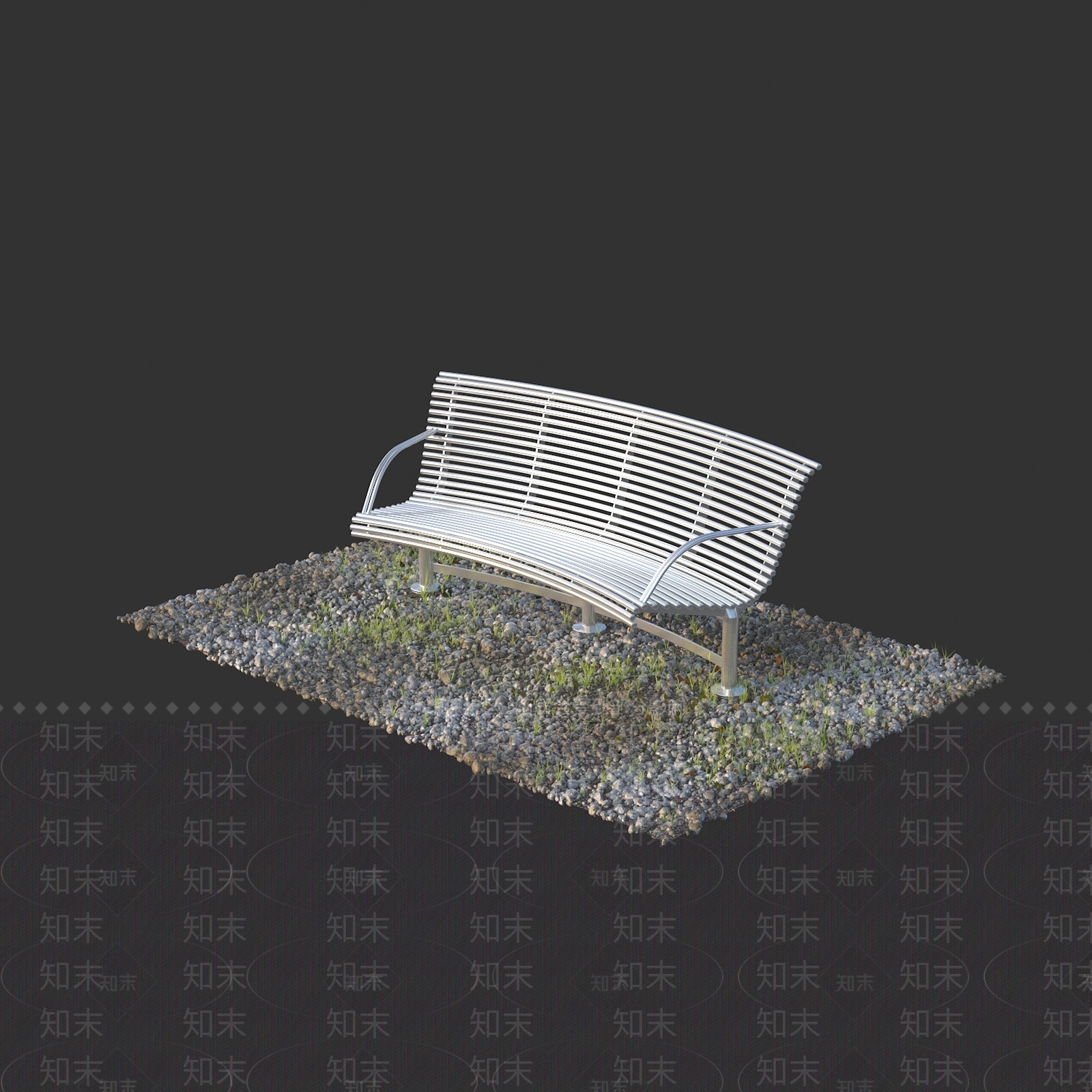 现代广场公园户外座椅3D模型下载【ID:1158791931】