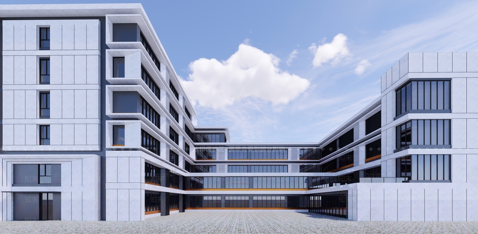 现代简约小学SU模型下载【ID:1158807486】