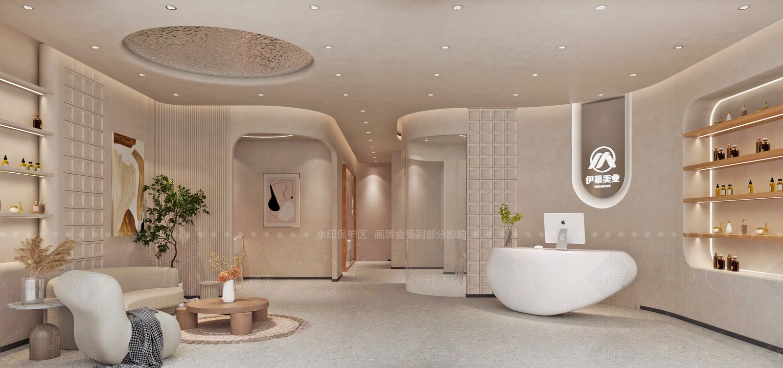 侘寂风美容院3D模型下载【ID:1158805475】