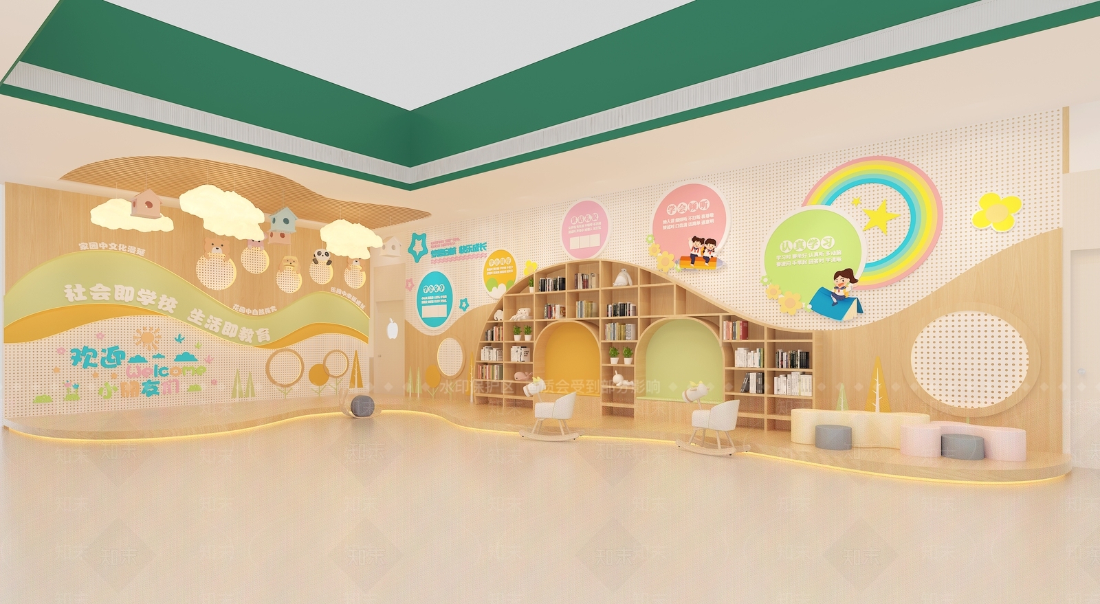 幼儿园内部SU模型下载【ID:1162720986】