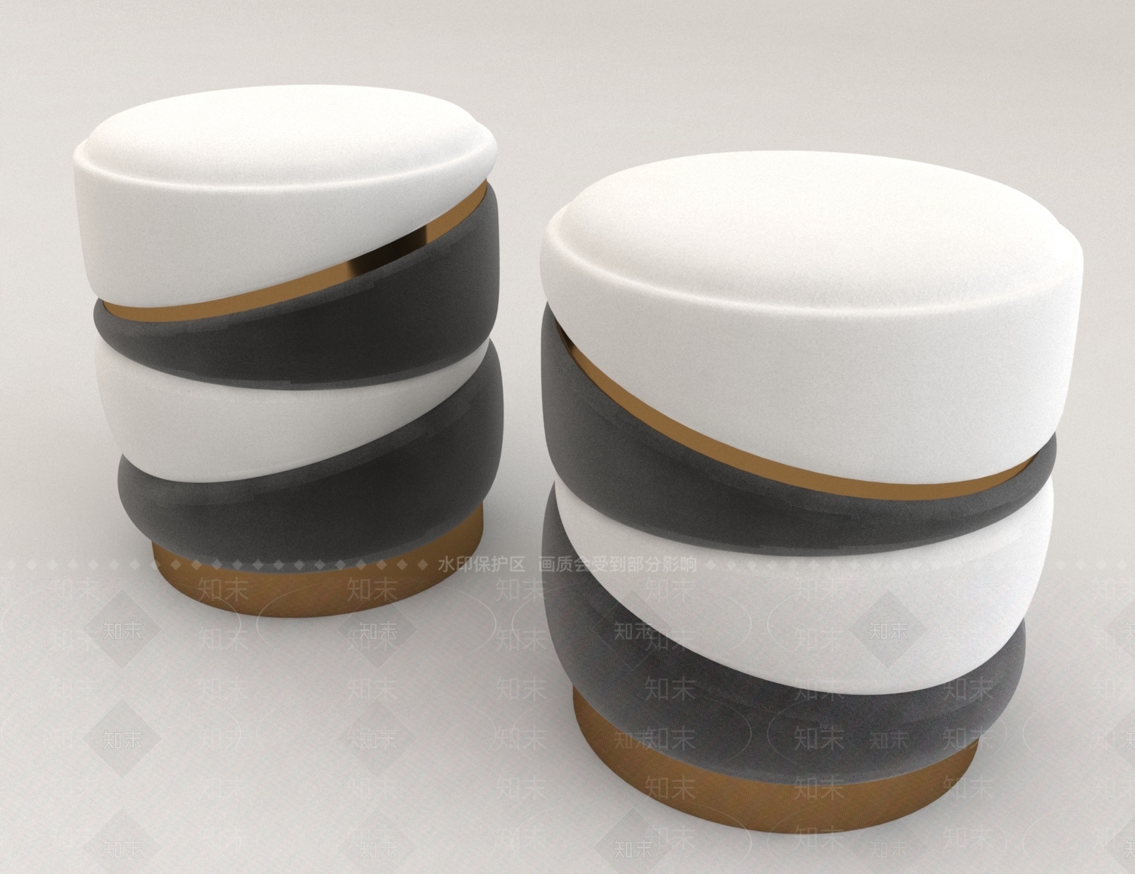 沙发凳3D模型下载【ID:1158806623】