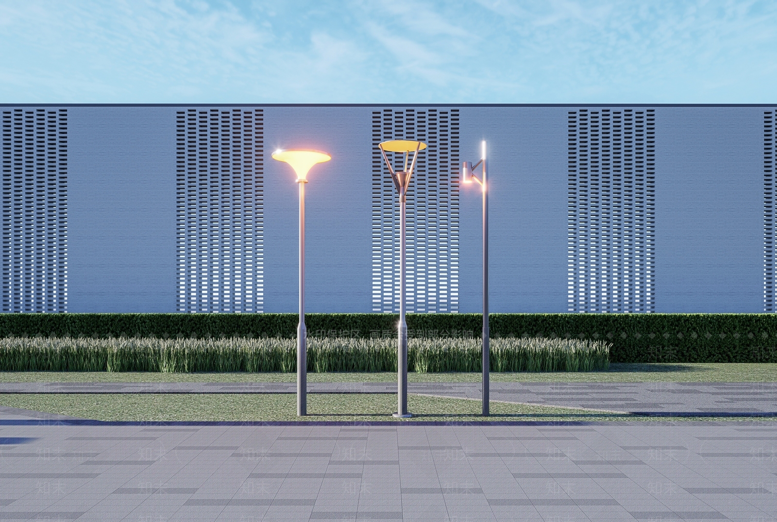 现代景观灯具SU模型下载【ID:1158808698】