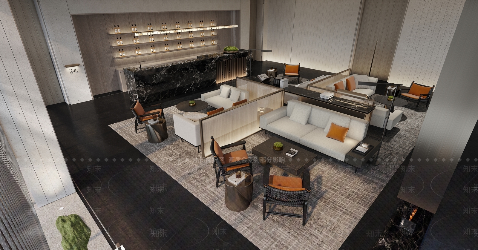 现代售楼处洽谈区3D模型下载【ID:1158809825】