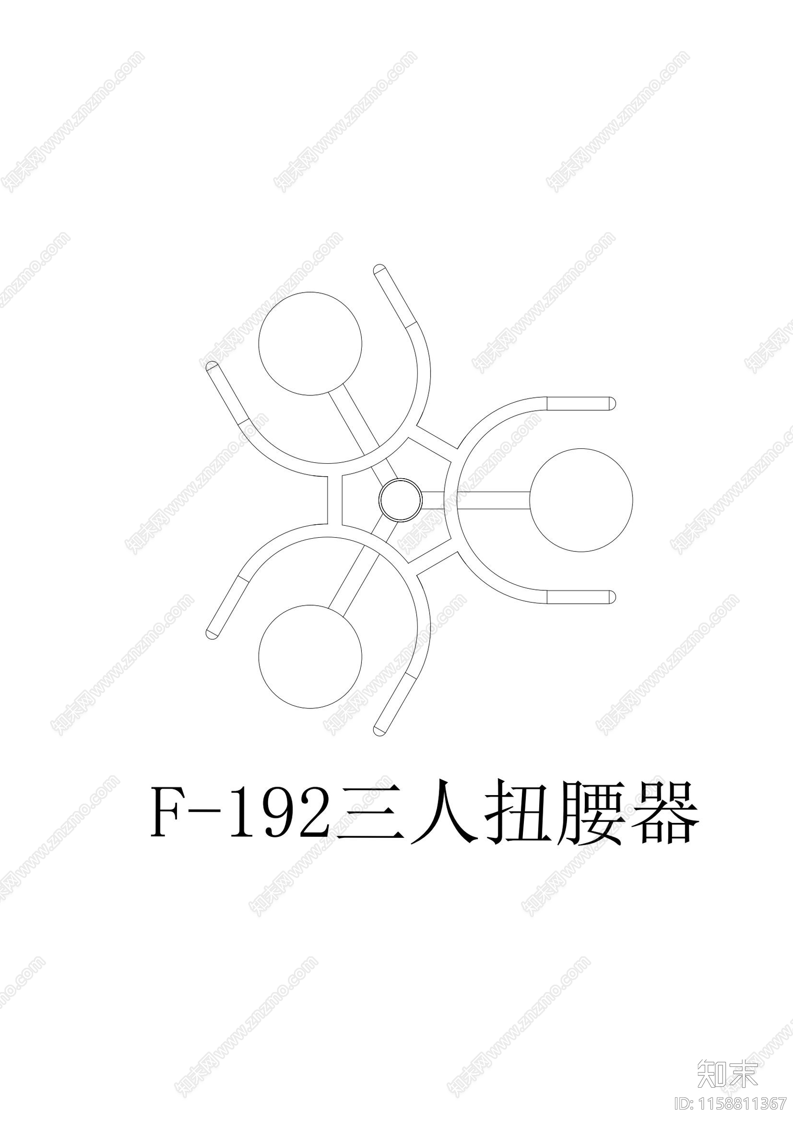 健身器材cad施工图下载【ID:1158811367】