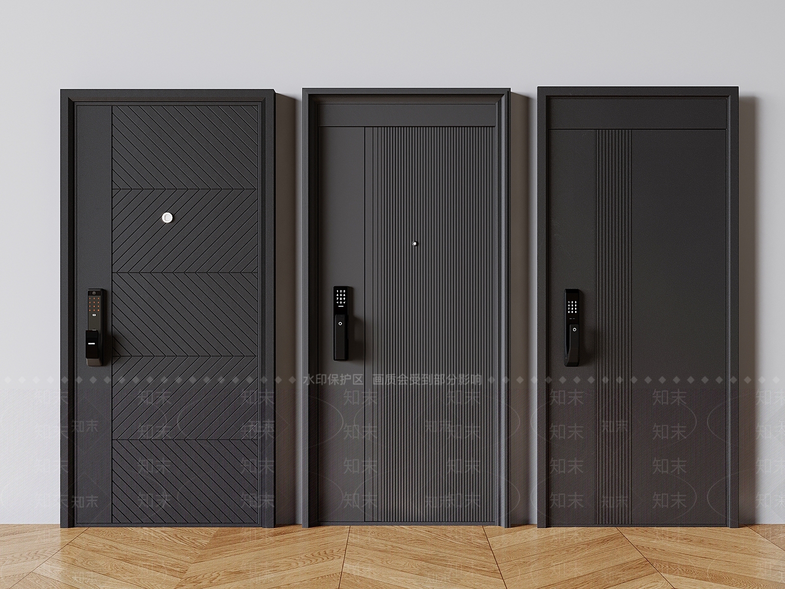 现代入户门3D模型下载【ID:1158813218】