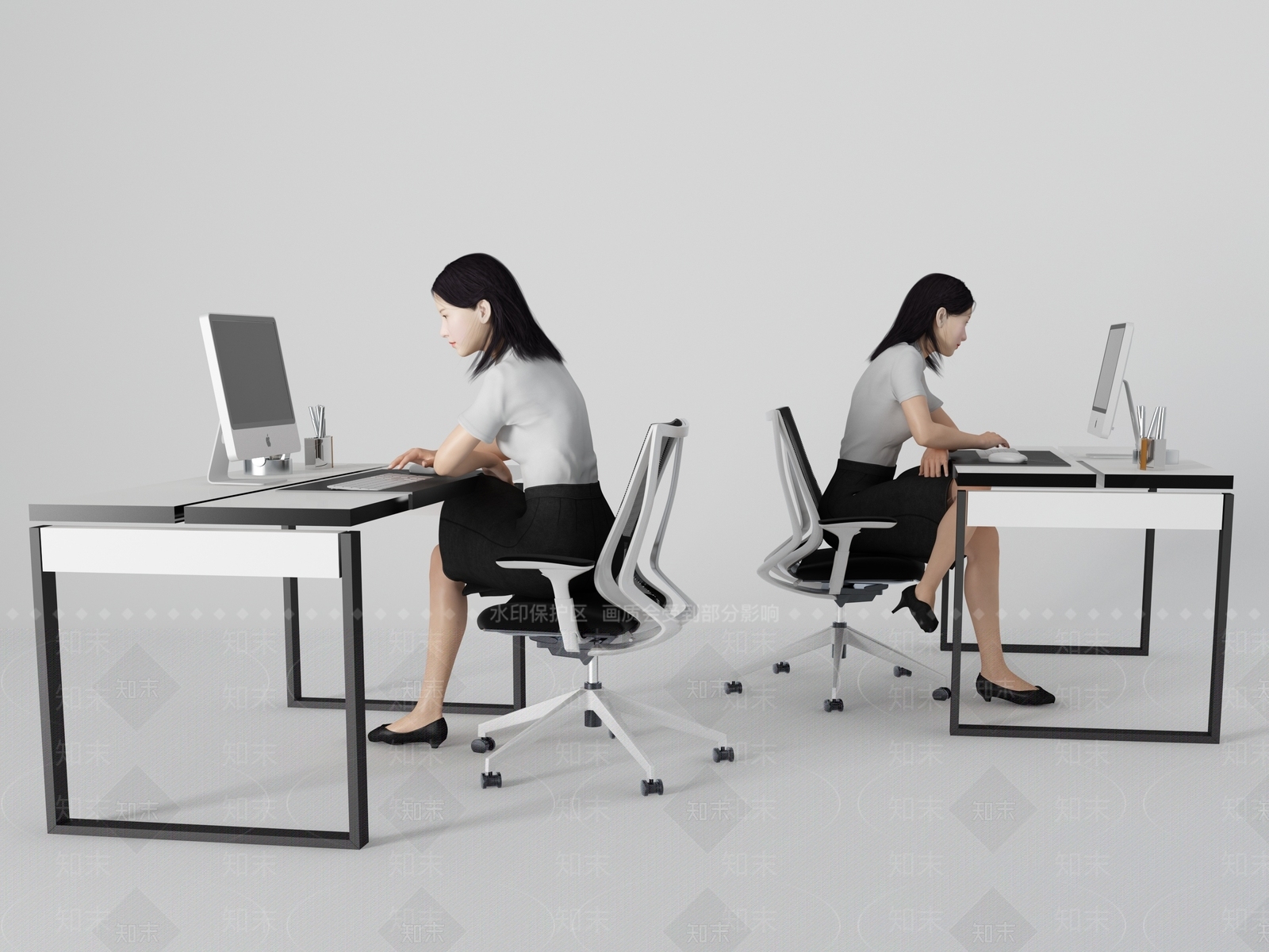 现代办公人物3D模型下载【ID:1158815104】