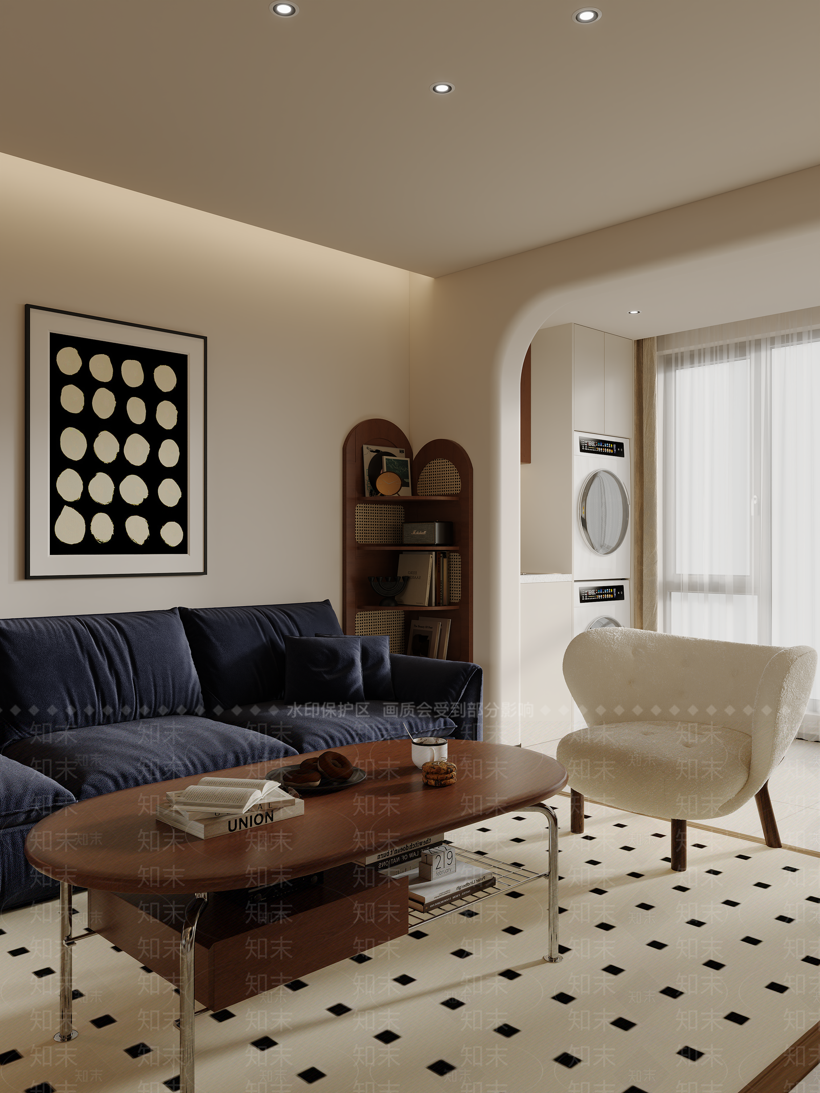 美式复古客餐厅3D模型下载【ID:1158815608】