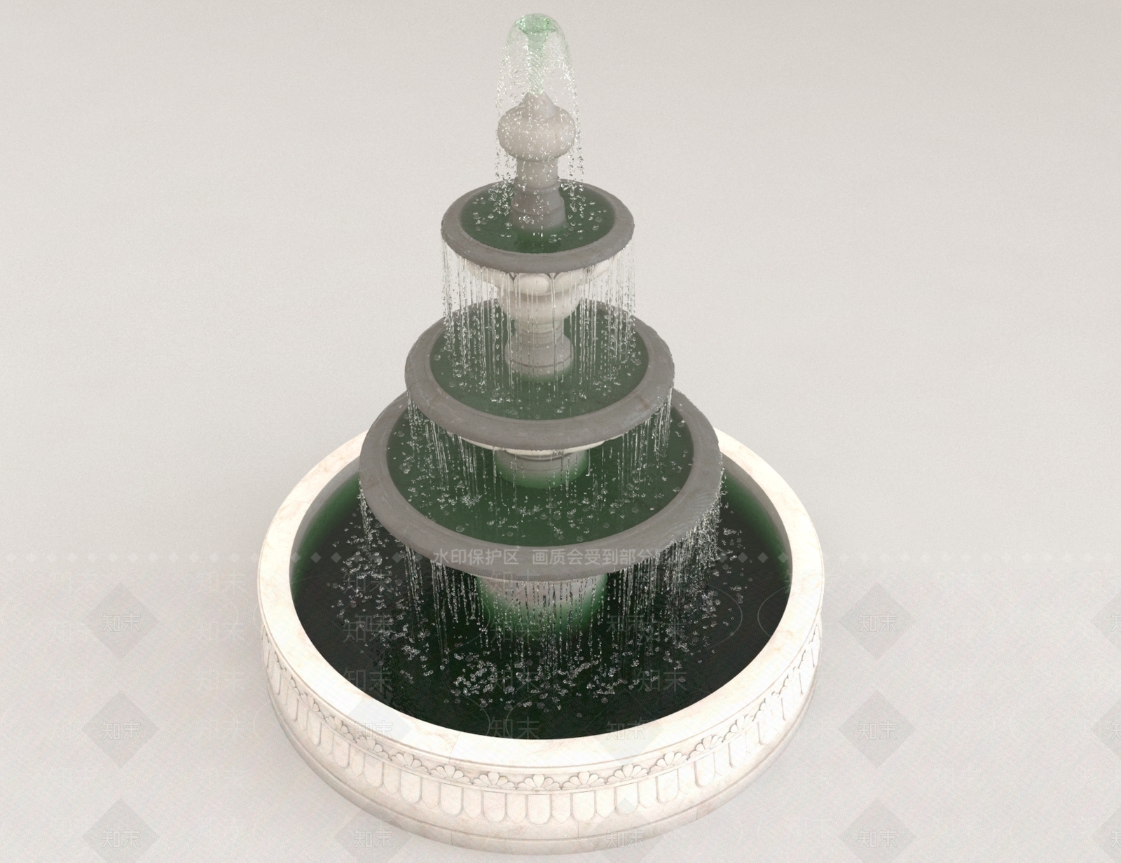 现代喷泉3D模型下载【ID:1158816366】