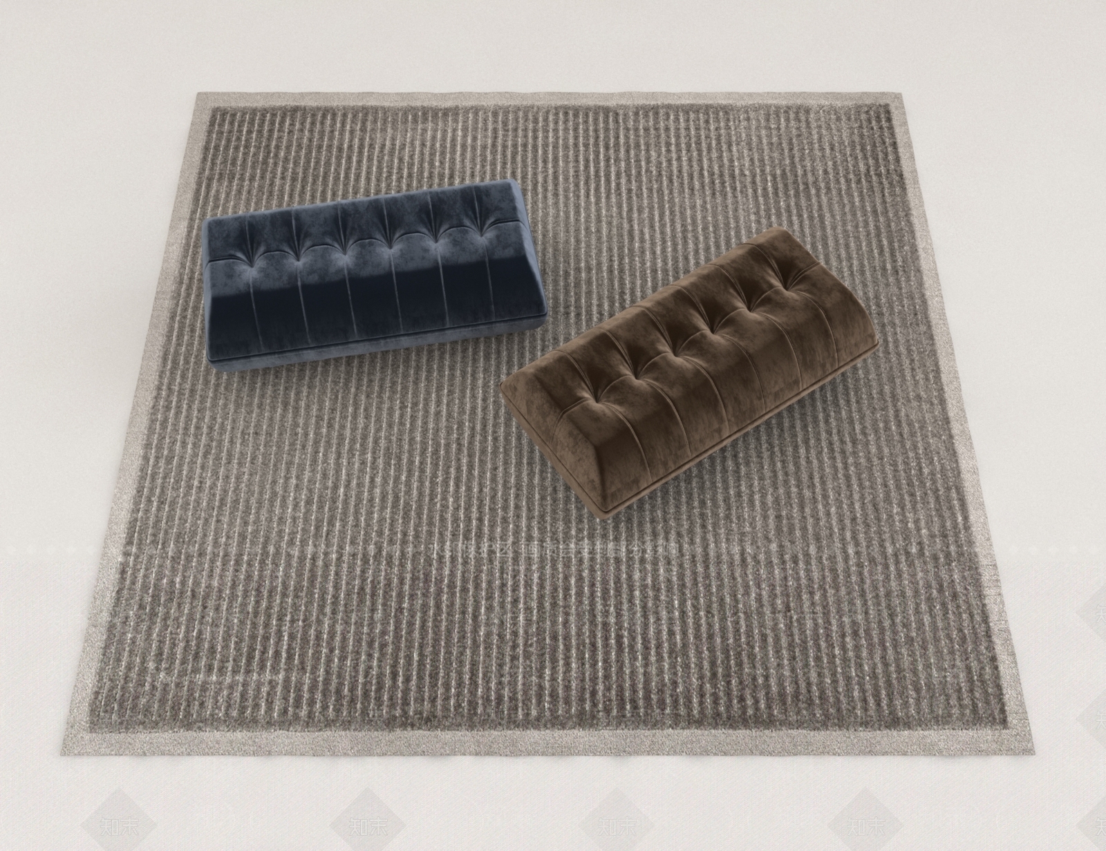 现代客厅沙发地毯3D模型下载【ID:1158818570】