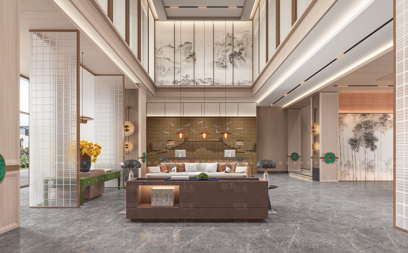 新中式酒店3D模型下载【ID:1158819774】