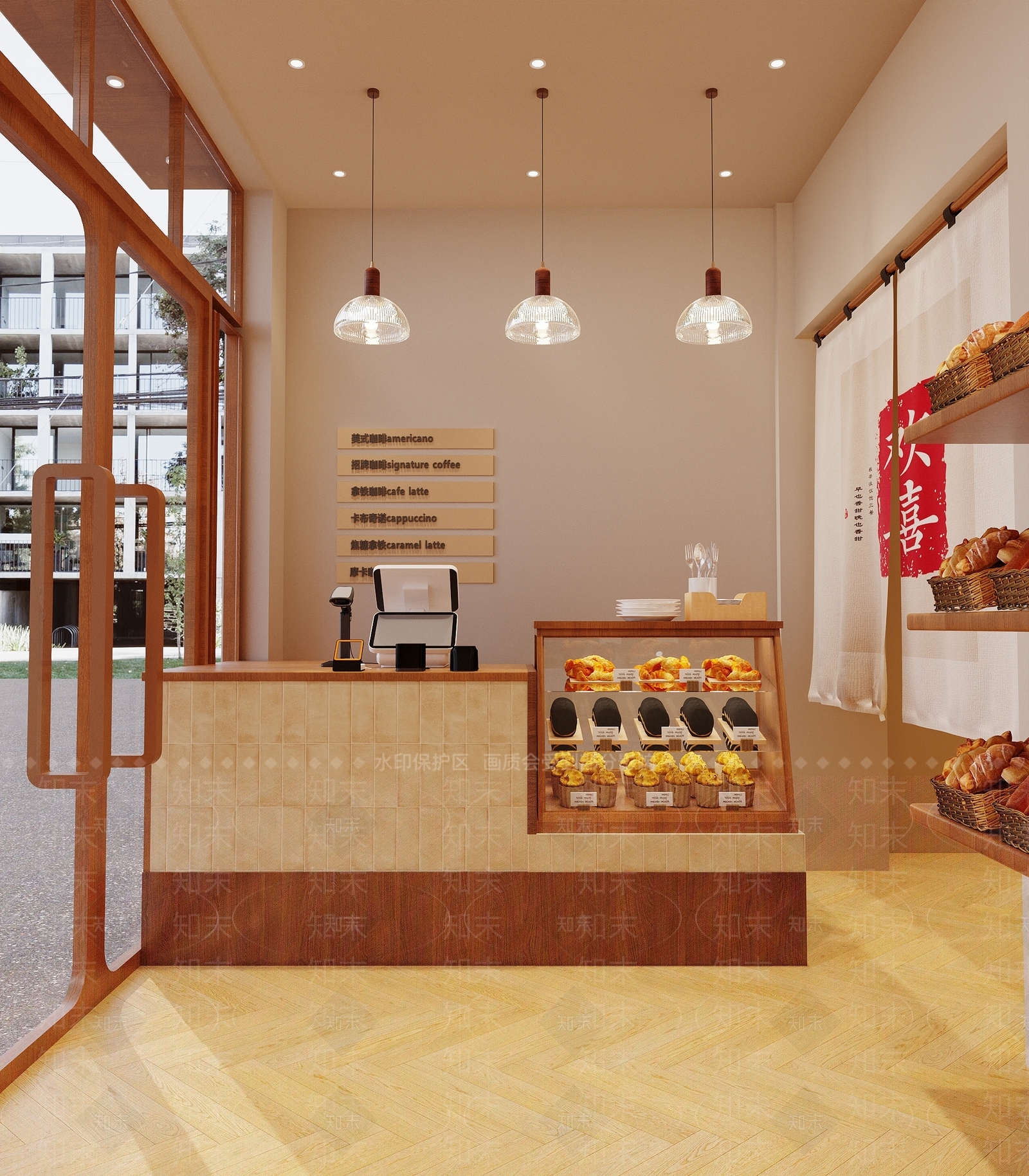 现代面包店3D模型下载【ID:1158824285】