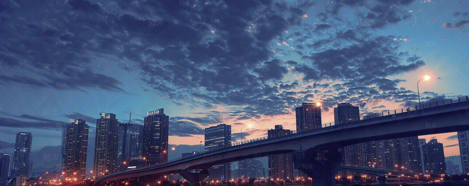 户外城市建筑夜景远景贴图下载【ID:1158826868】