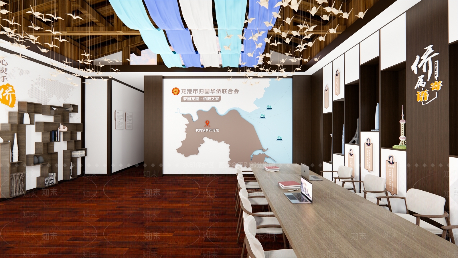 现代侨胞之家展厅SU模型下载【ID:1158828021】
