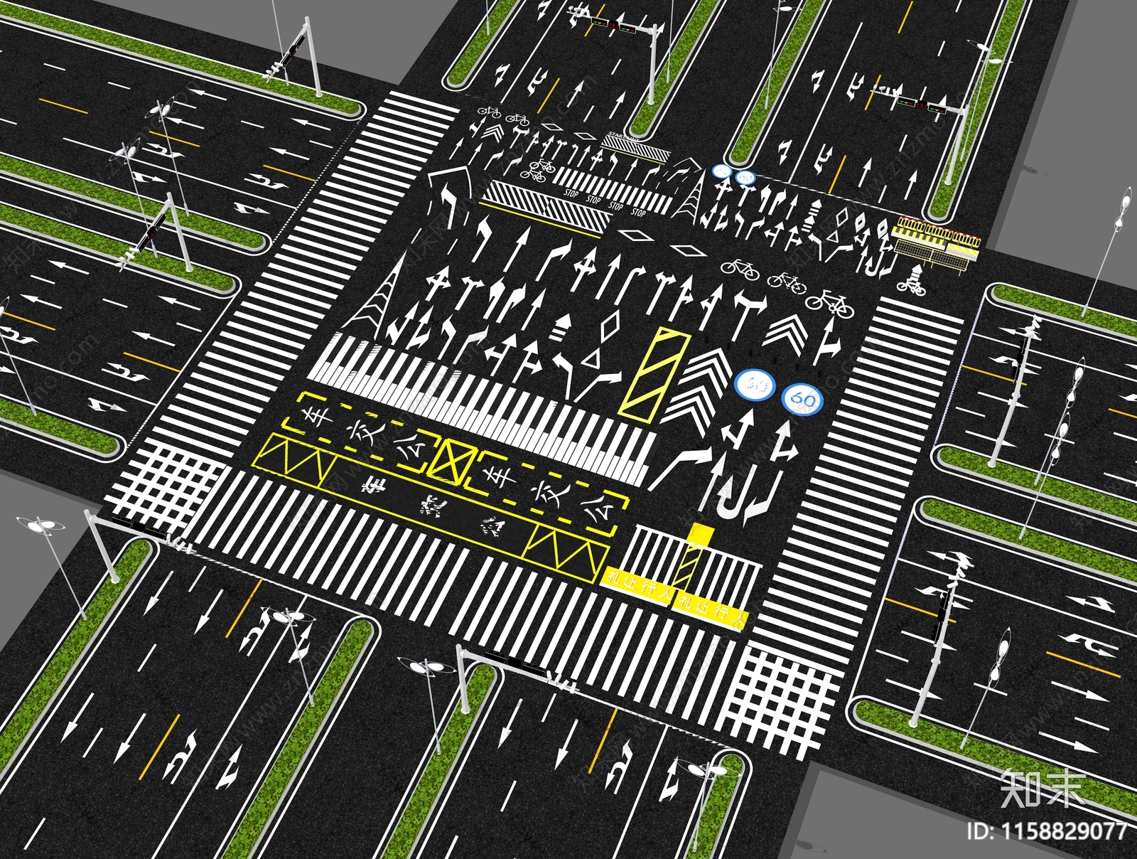 现代道路SU模型下载【ID:1158829077】