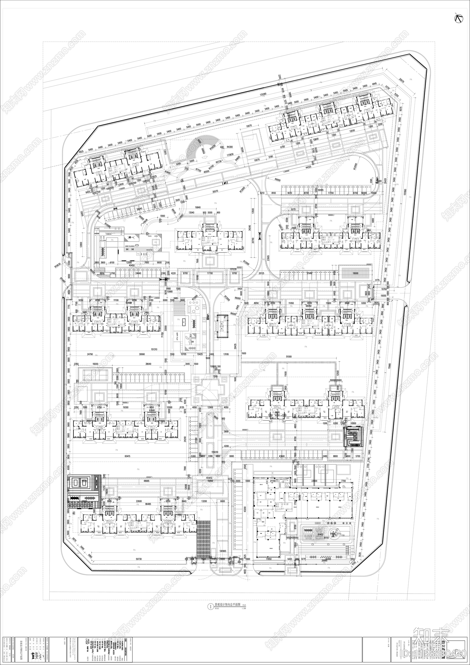 远洋天铂全套景cad施工图下载【ID:1158830420】