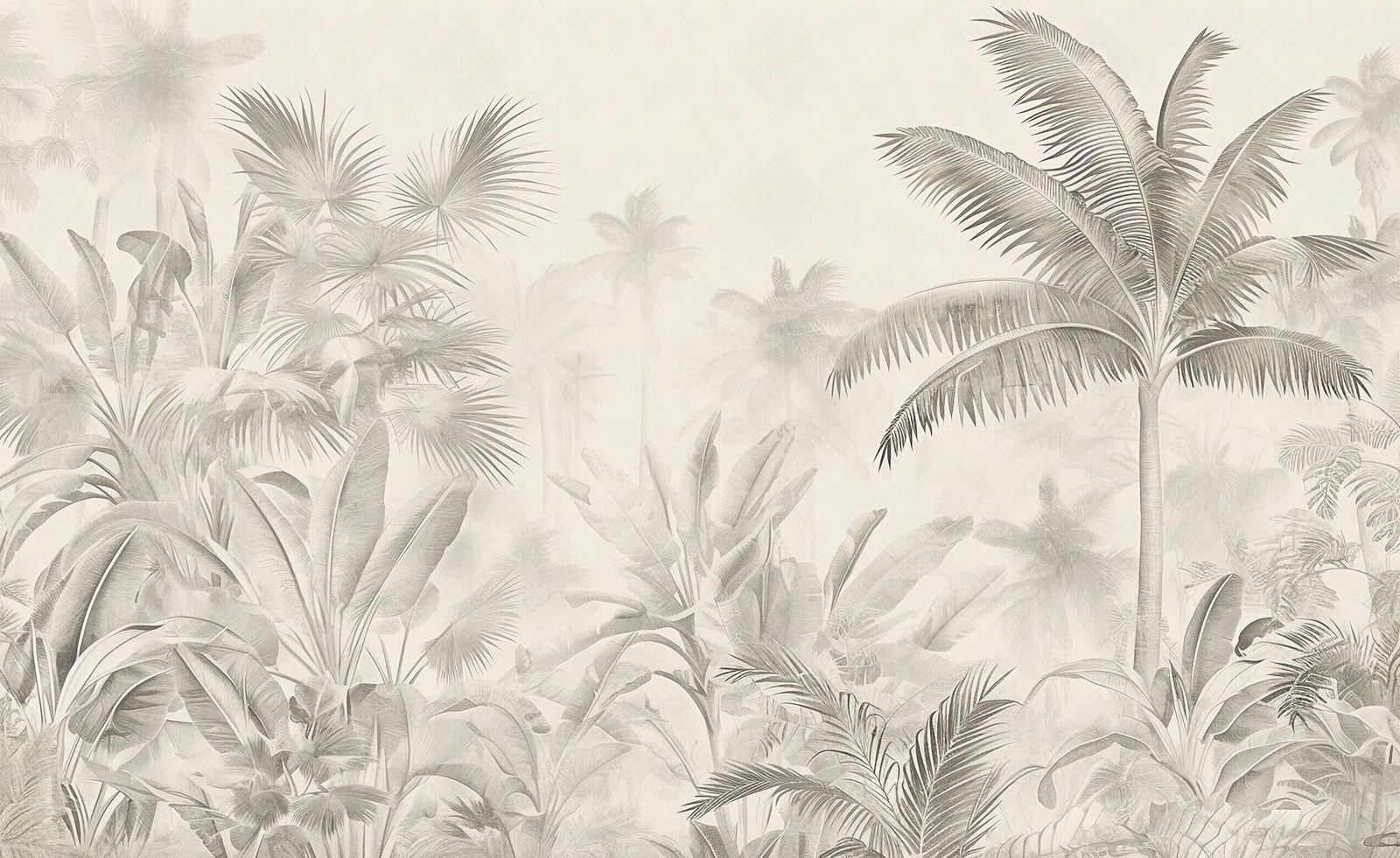 热带雨林文艺植物壁画贴图下载【ID:1158835897】