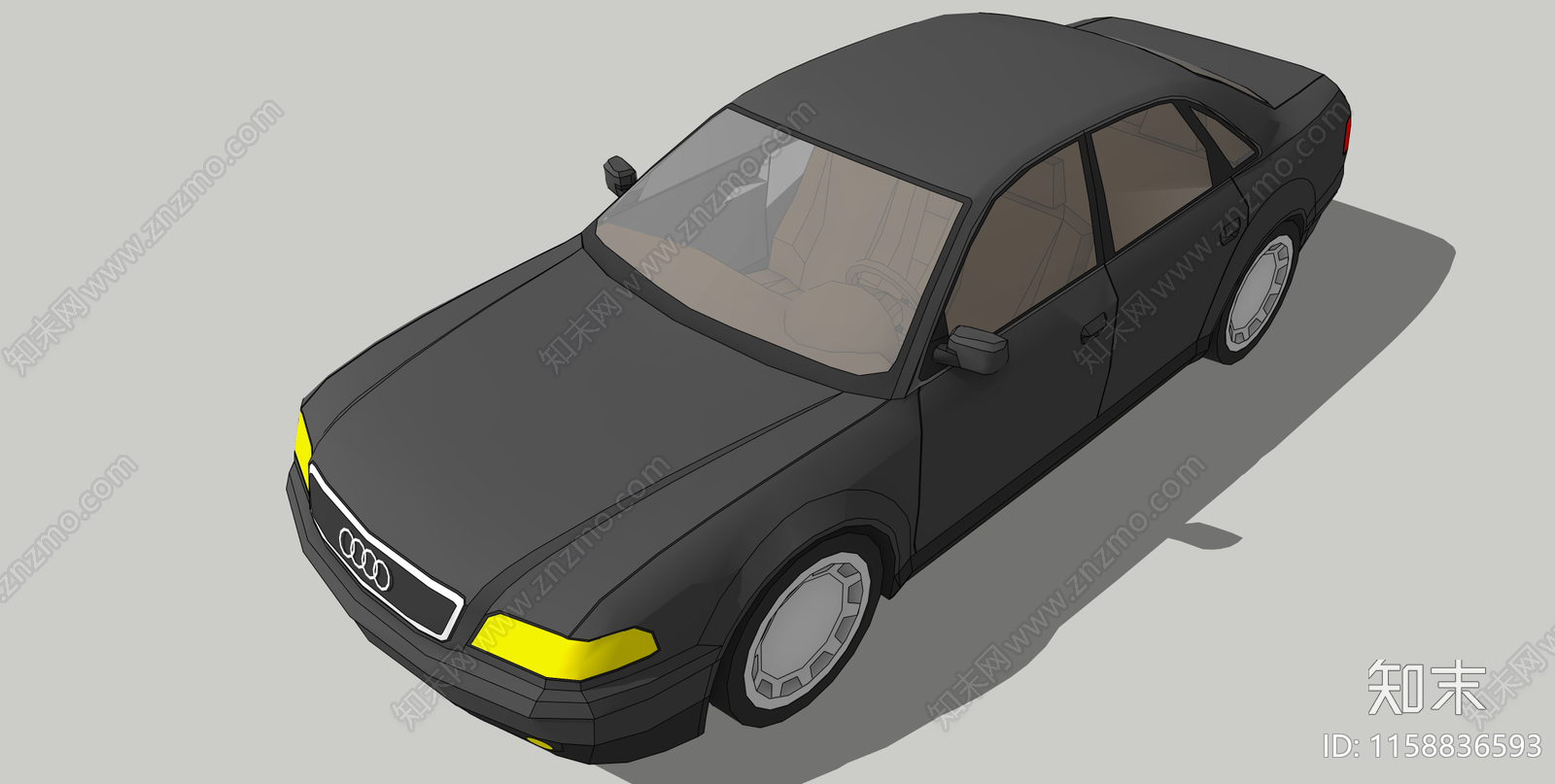 奥迪A8现代汽车SU模型下载【ID:1158836593】