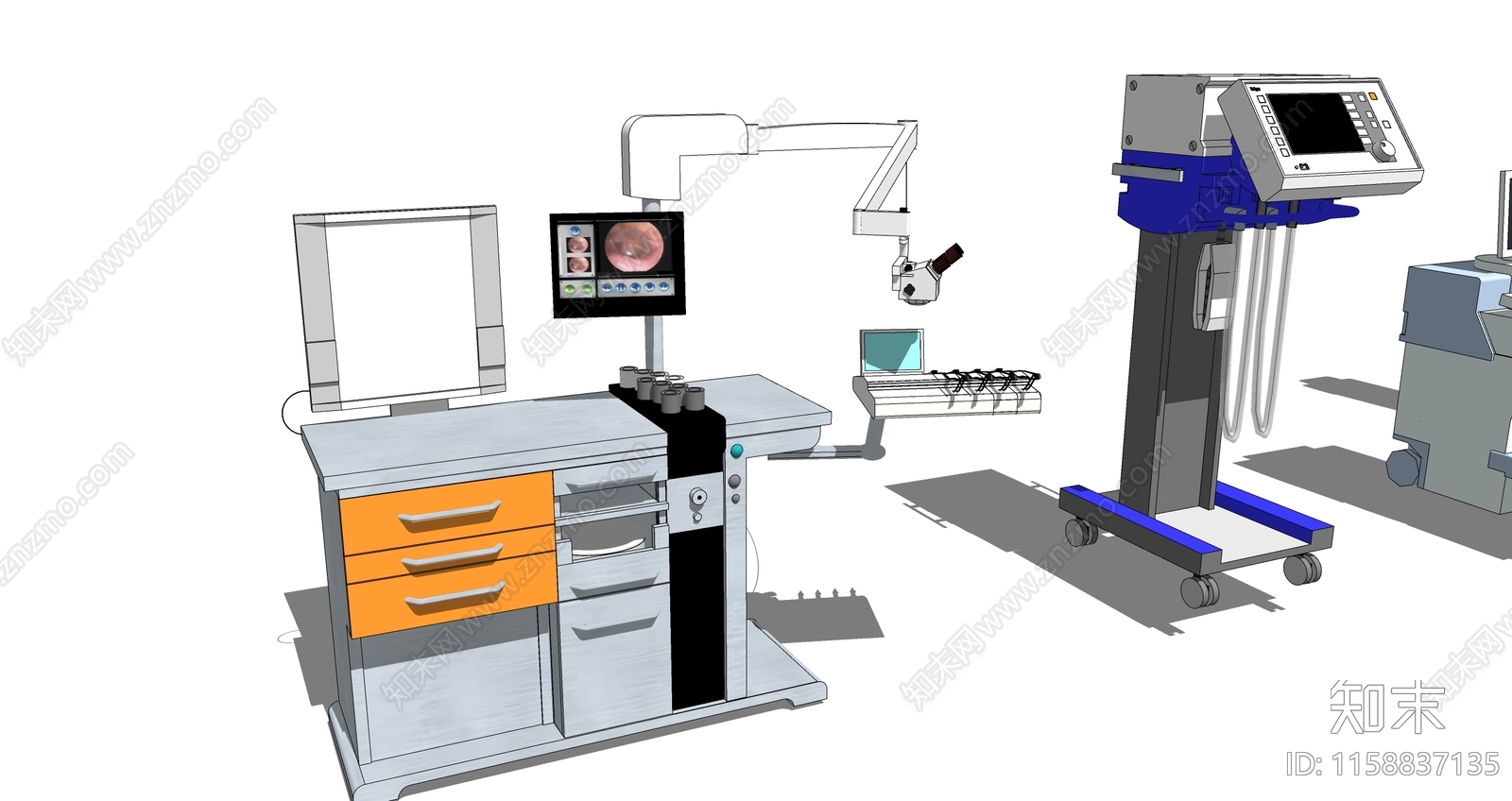 现代医疗器材SU模型下载【ID:1158837135】