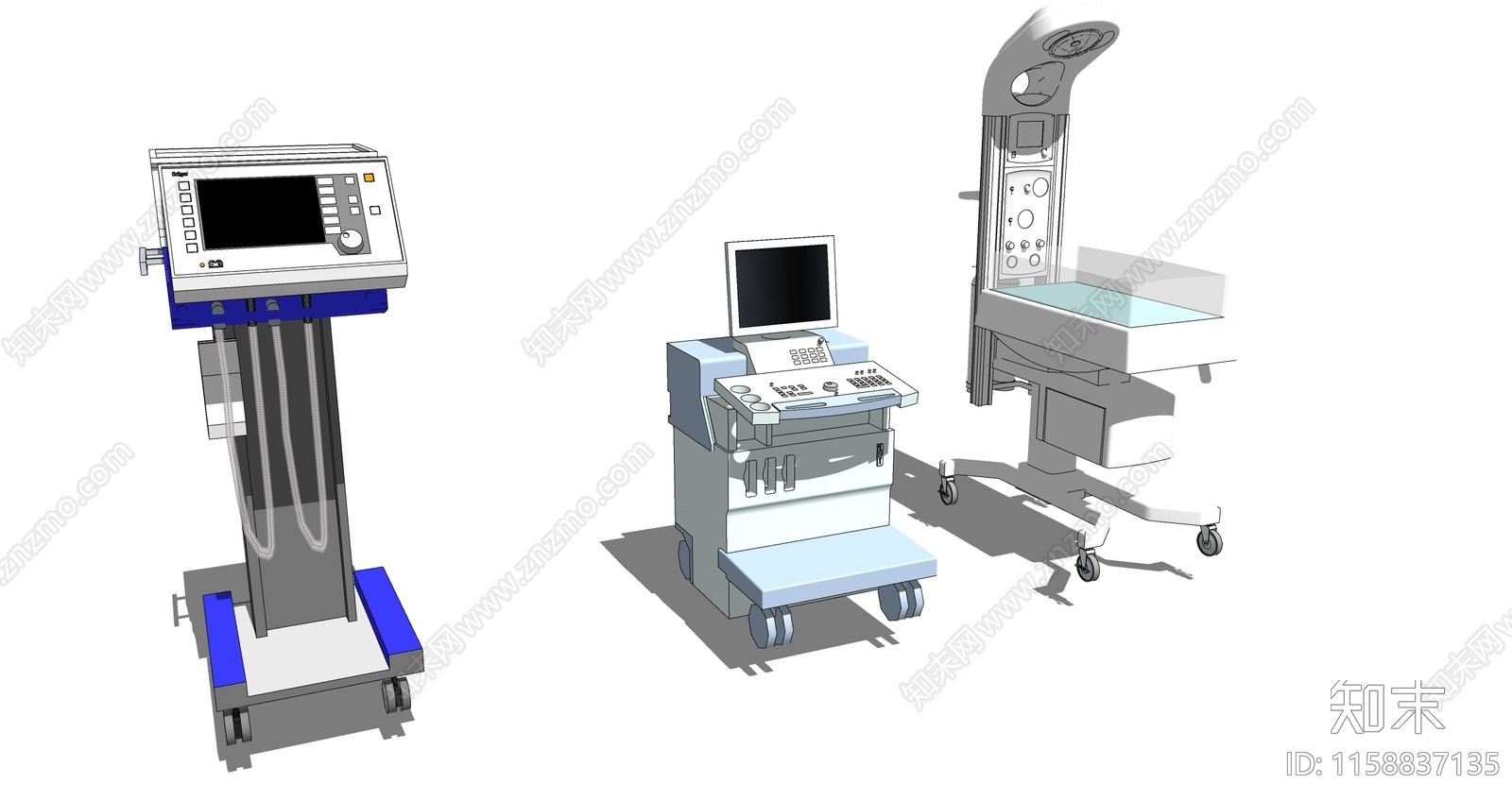 现代医疗器材SU模型下载【ID:1158837135】