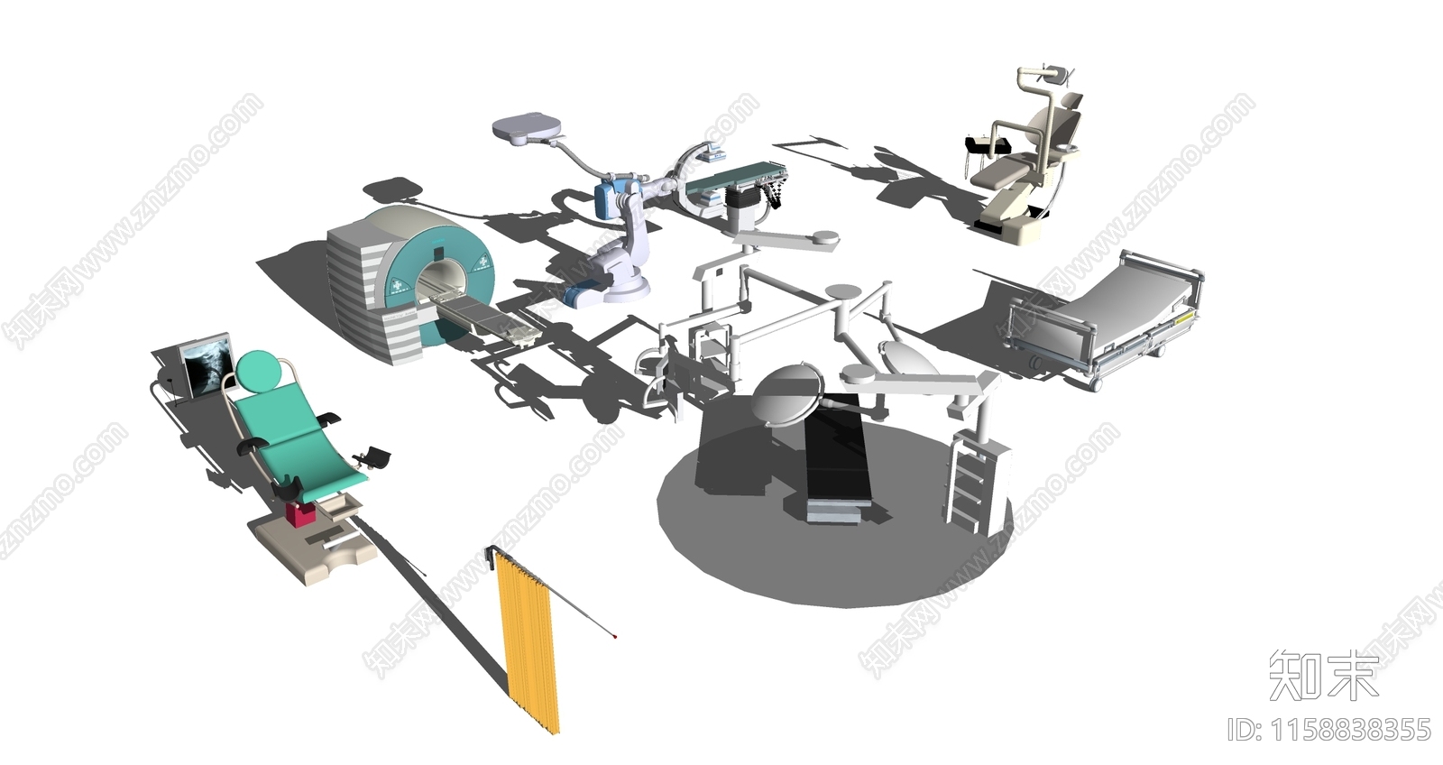 现代医疗器材SU模型下载【ID:1158838355】