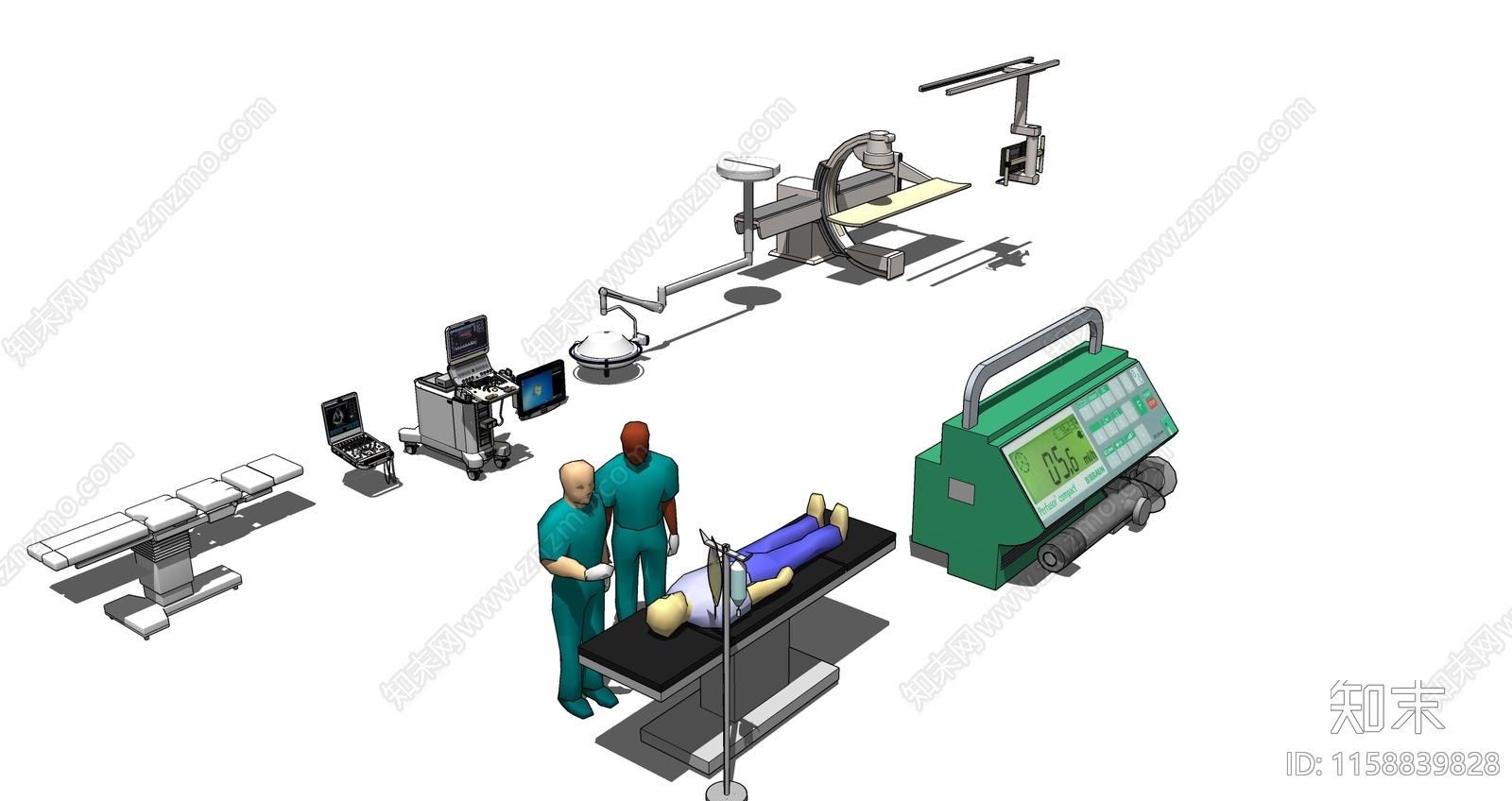 现代医疗器材SU模型下载【ID:1158839828】
