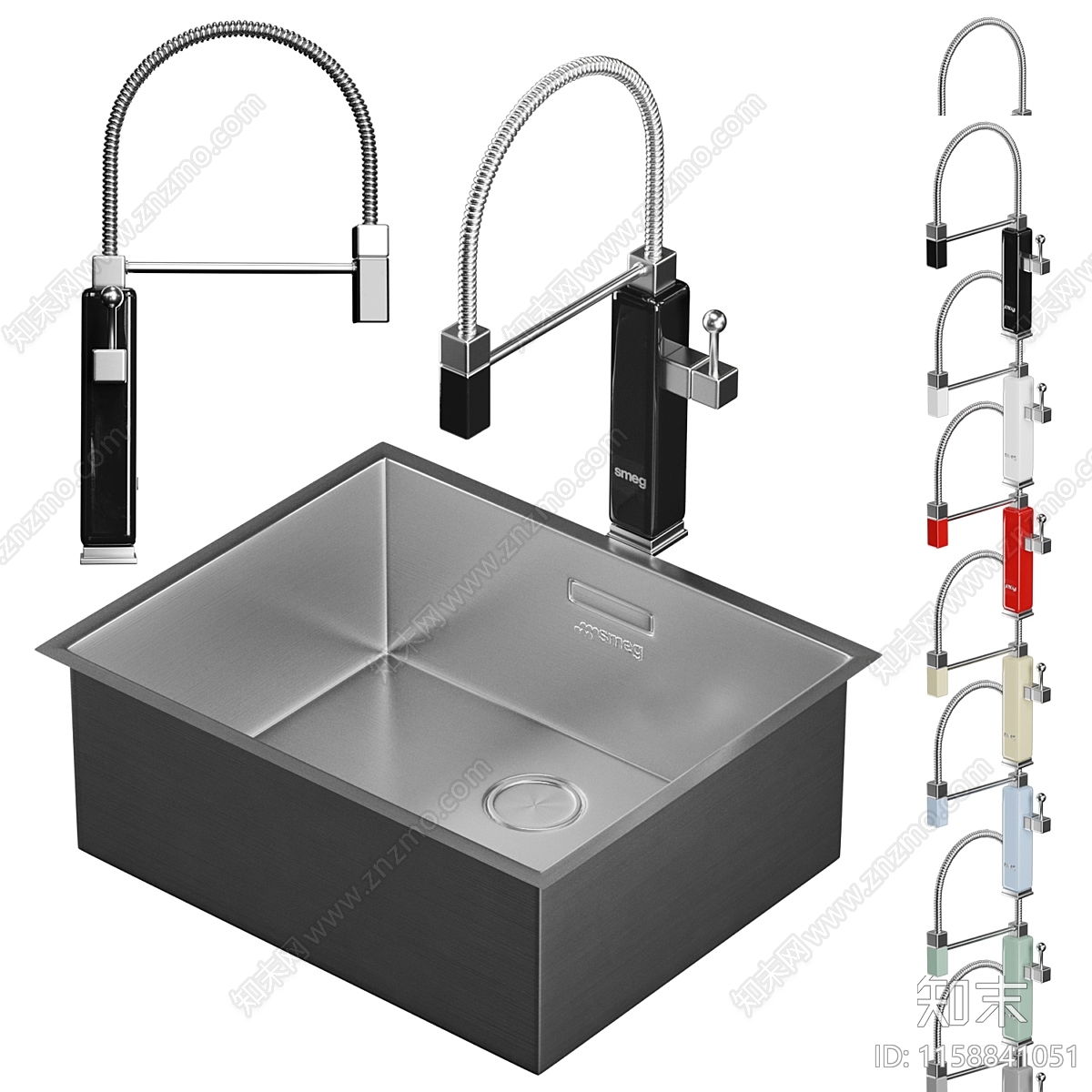 现代Smeg洗手台3D模型下载【ID:1158841051】