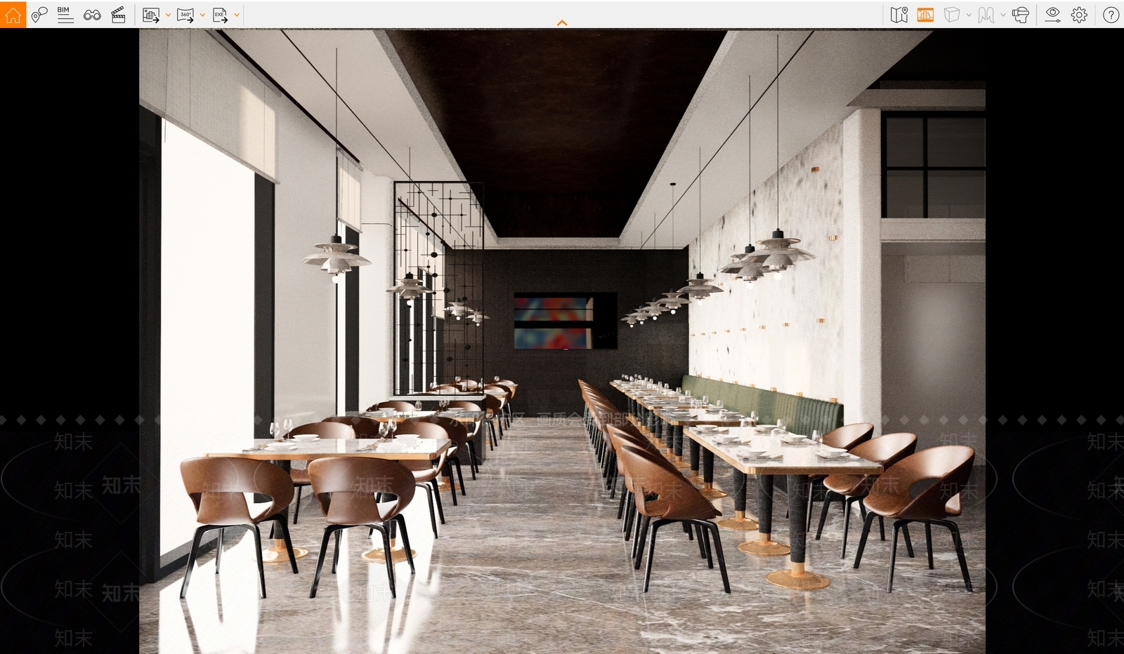 北欧西餐厅SU模型下载【ID:1158846154】
