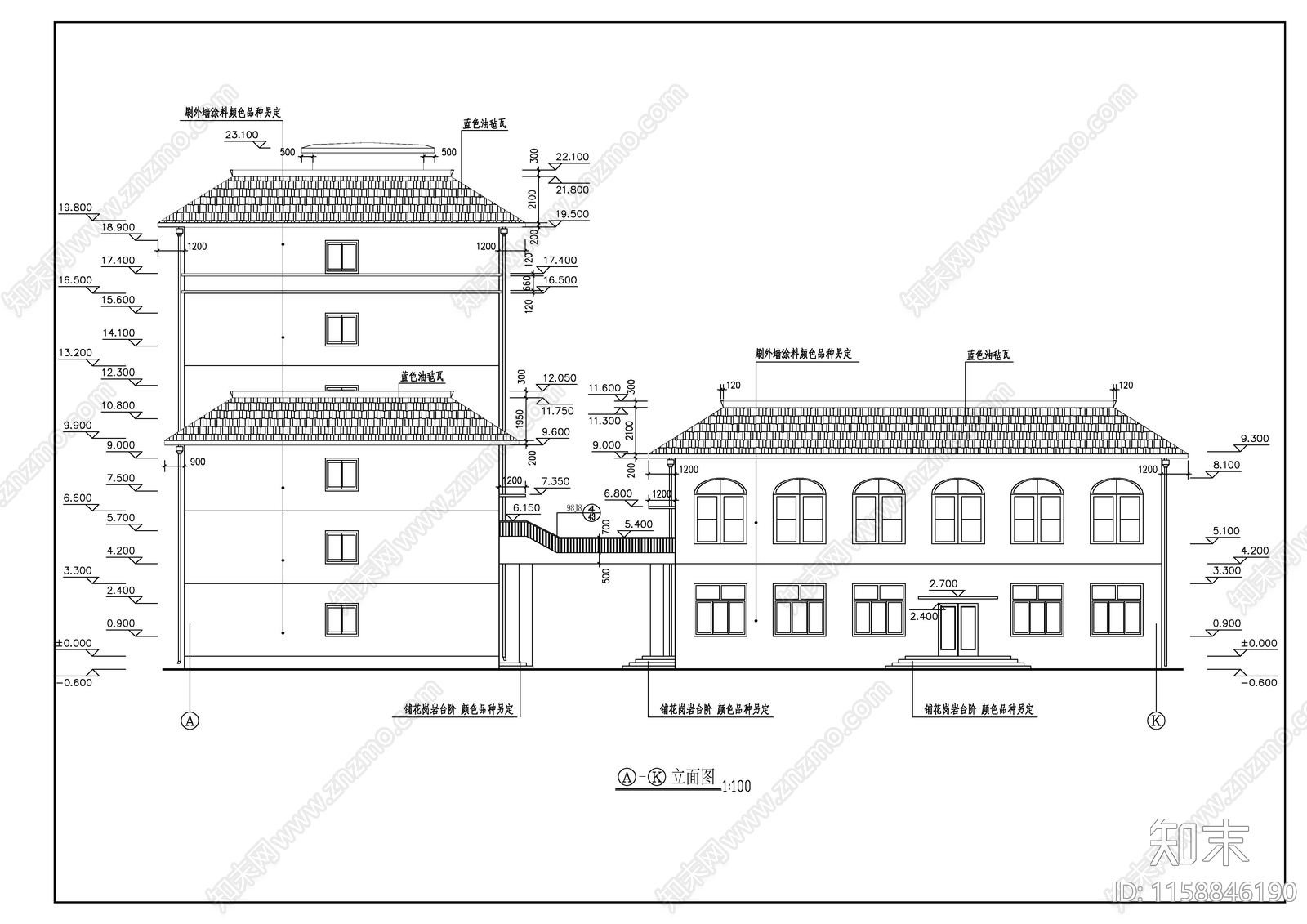 学校宿舍食堂建筑施工图下载【ID:1158846190】