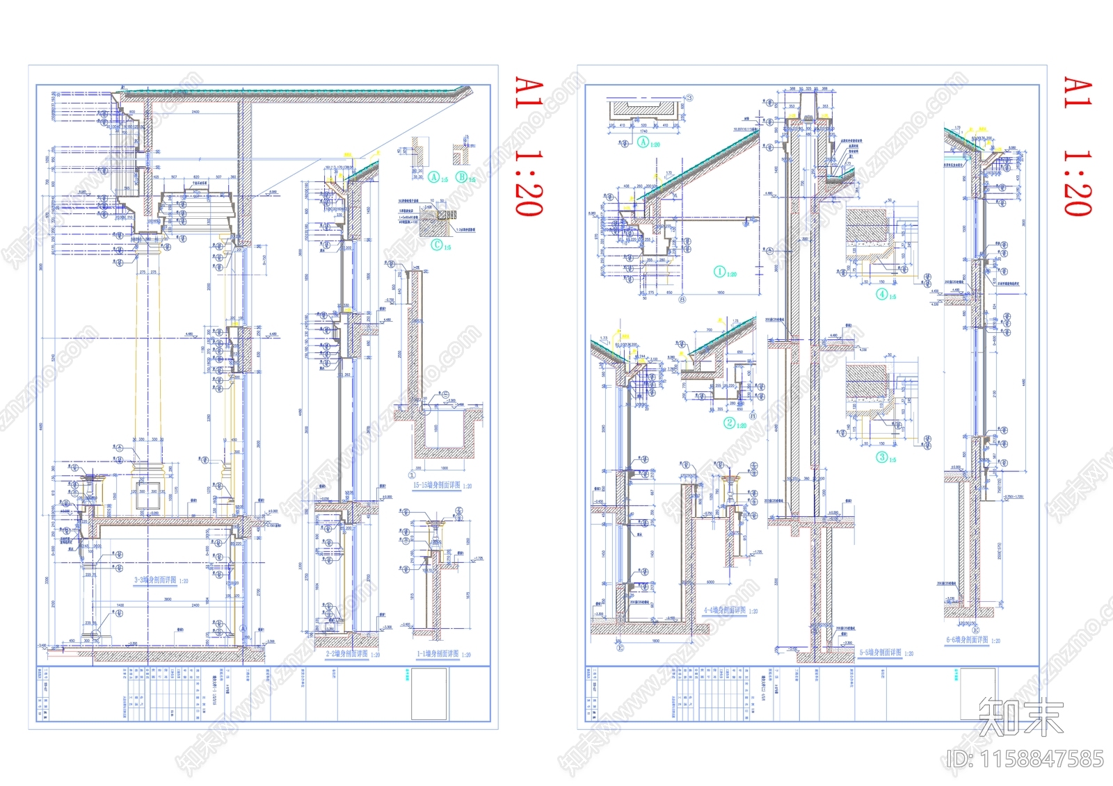 全套精品建筑别cad施工图下载【ID:1158847585】