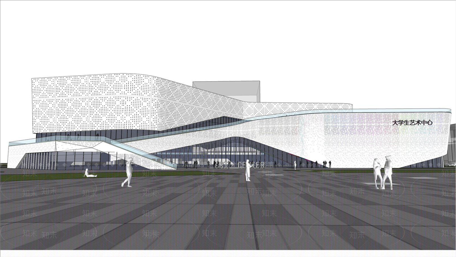 现代大学艺术中心SU模型下载【ID:1158846832】