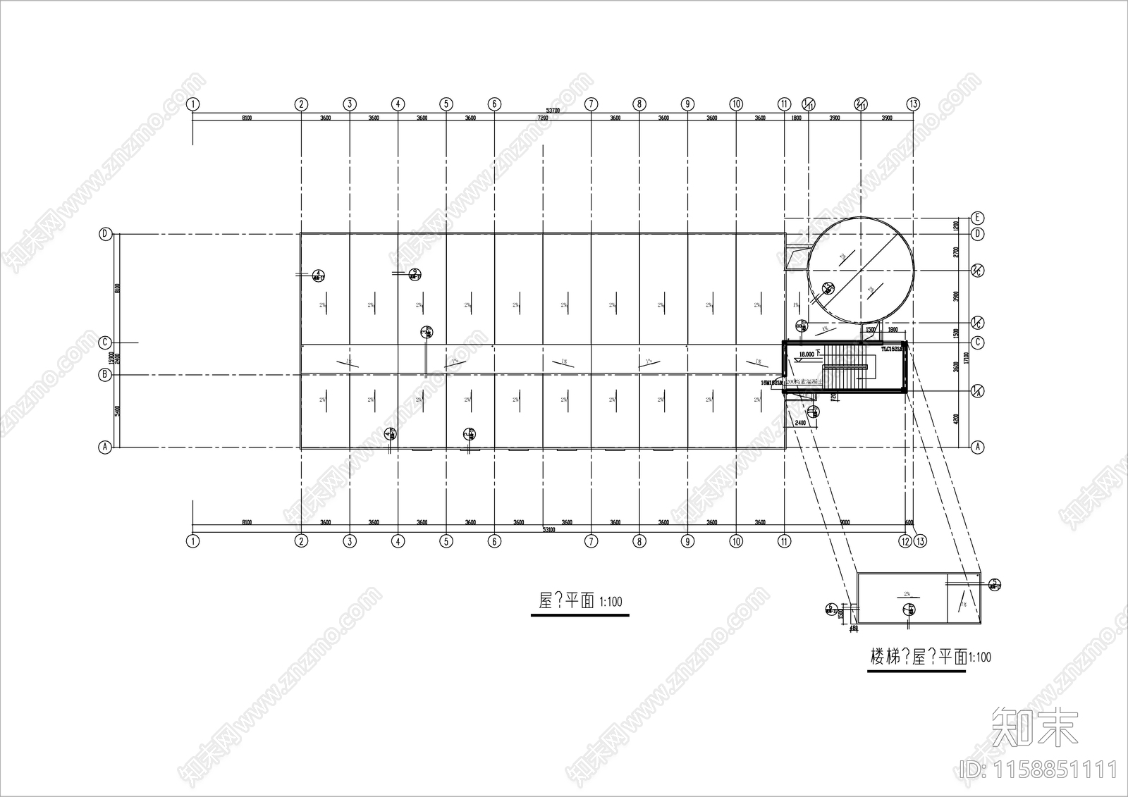 小学综合楼建筑图cad施工图下载【ID:1158851111】