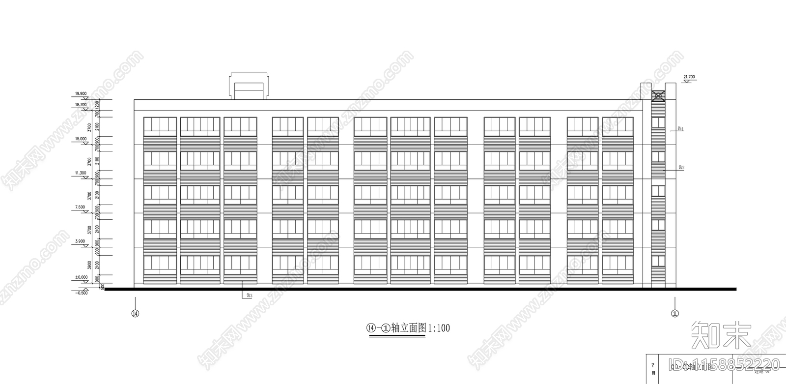 某中学教学实验楼建cad施工图下载【ID:1158852220】