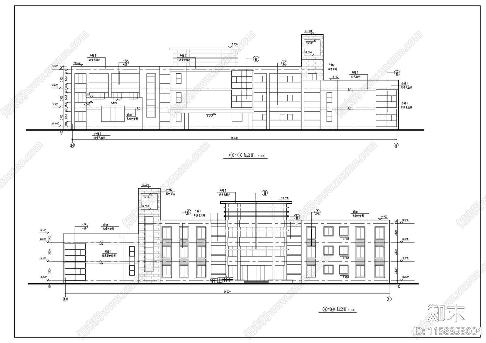 某幼儿园建筑平面图cad施工图下载【ID:1158853004】