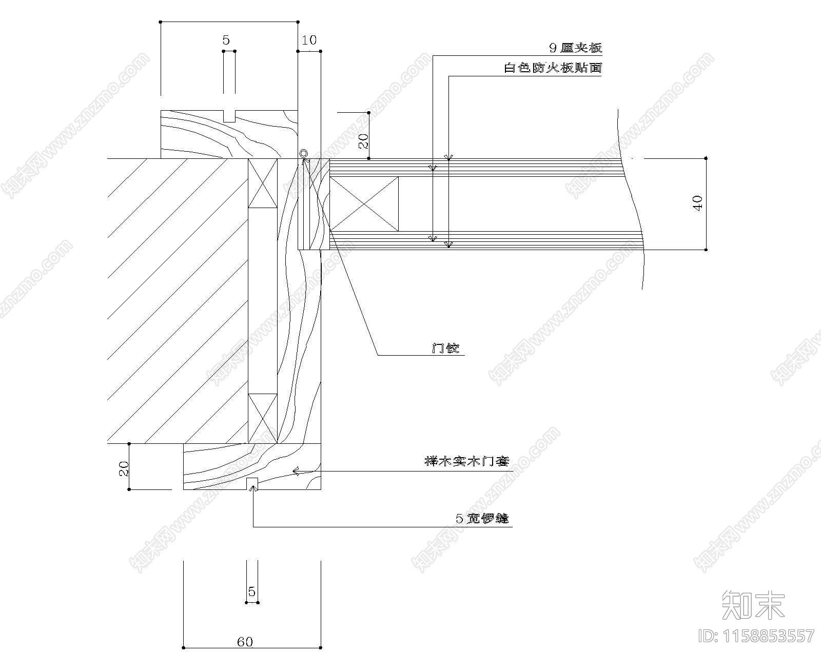 门套通用大样图cad施工图下载【ID:1158853557】