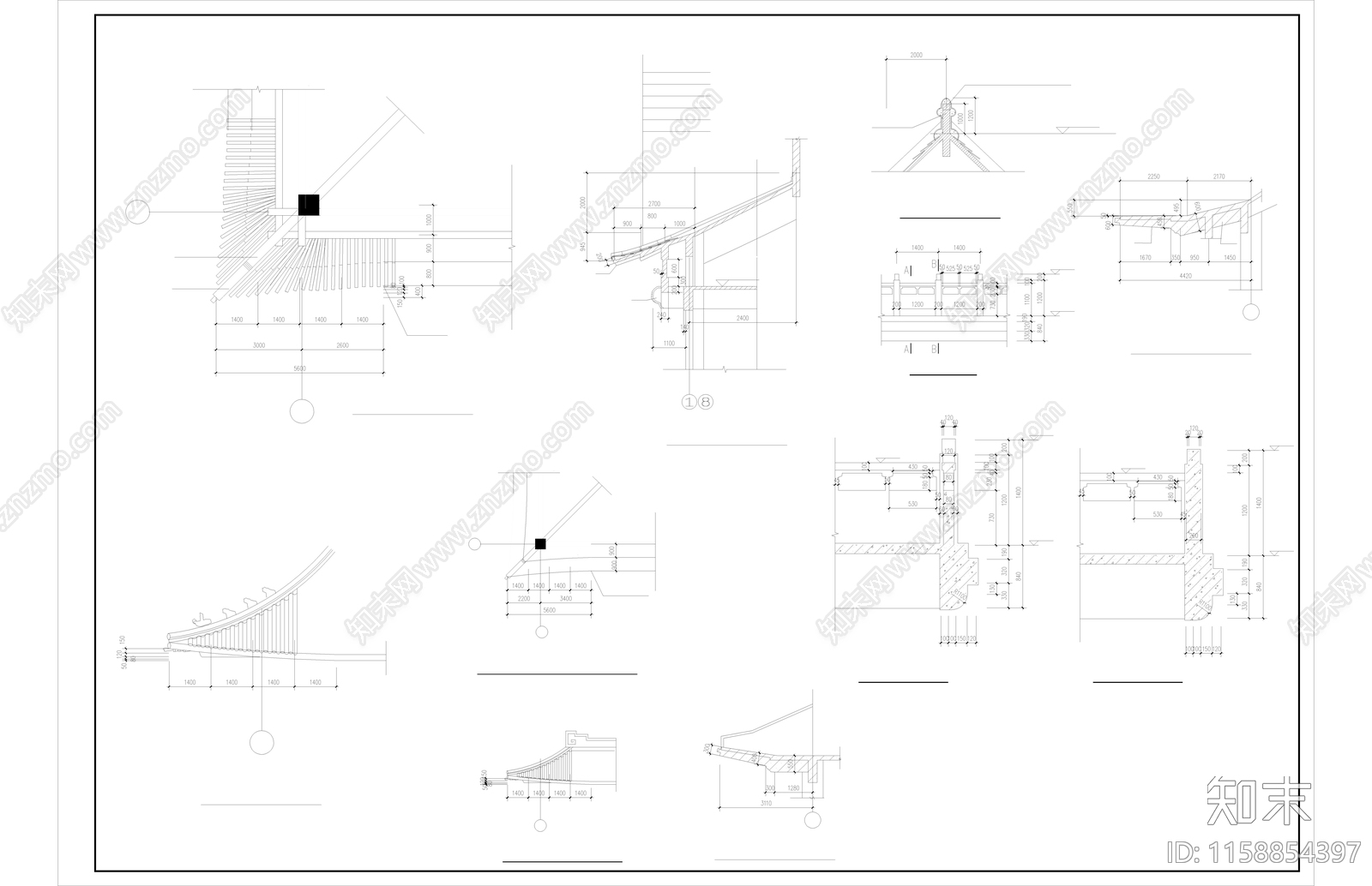 静音寺建cad施工图下载【ID:1158854397】