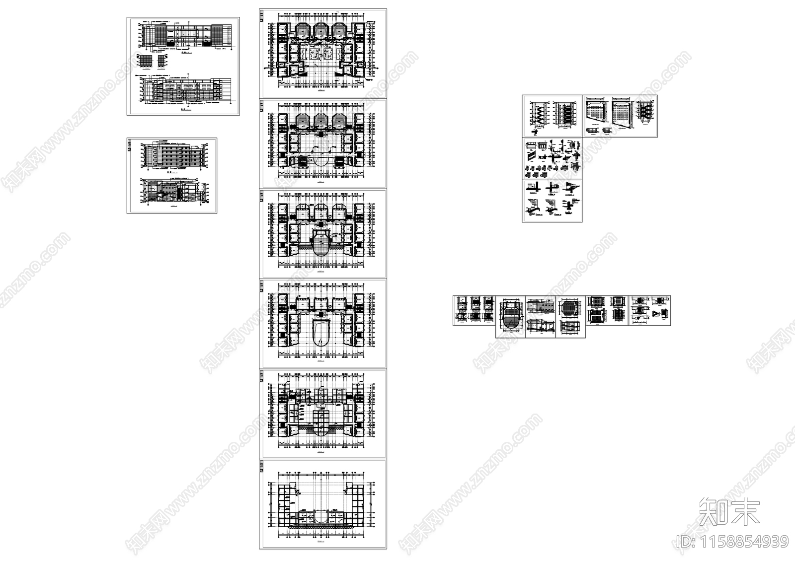 某学校教学综合楼建cad施工图下载【ID:1158854939】