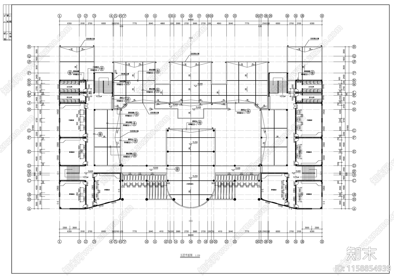 某学校教学综合楼建cad施工图下载【ID:1158854939】