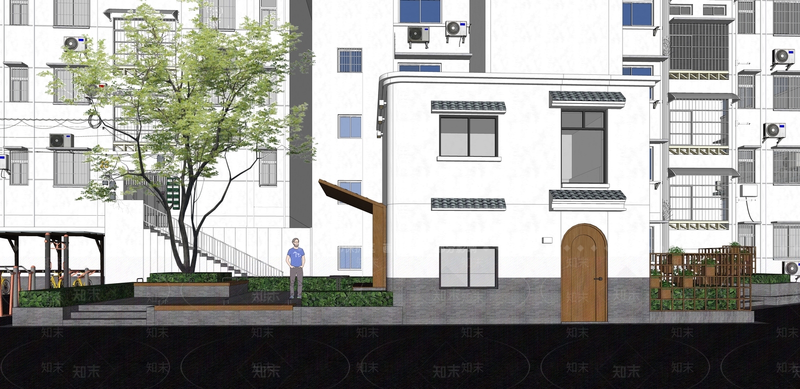 现代口袋公园SU模型下载【ID:1158855827】